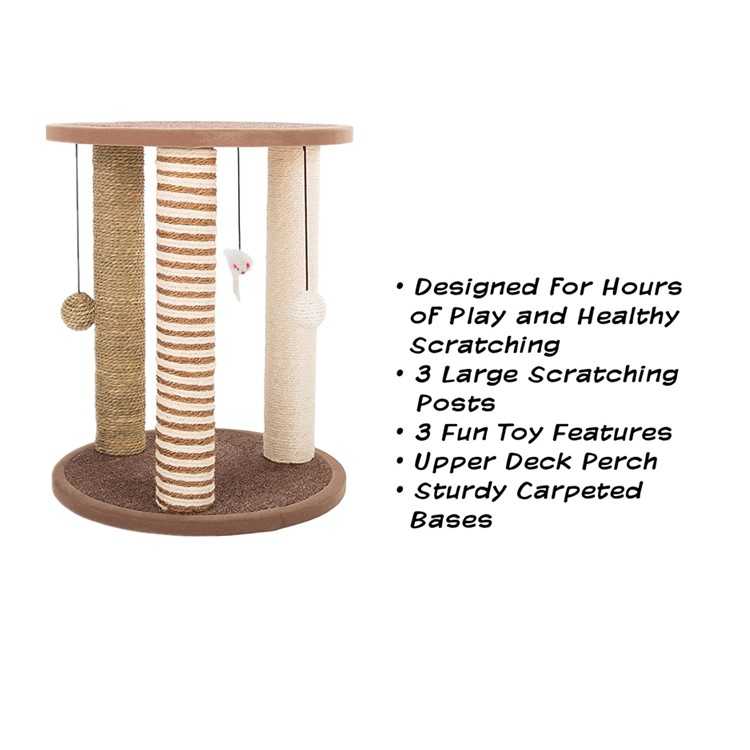 Wooden Black Cat Tree Cat Scratcher Tree Indoor Cat Activity Tree With Wicker