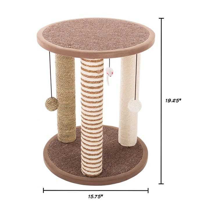 Wooden Black Cat Tree Cat Scratcher Tree Indoor Cat Activity Tree With Wicker