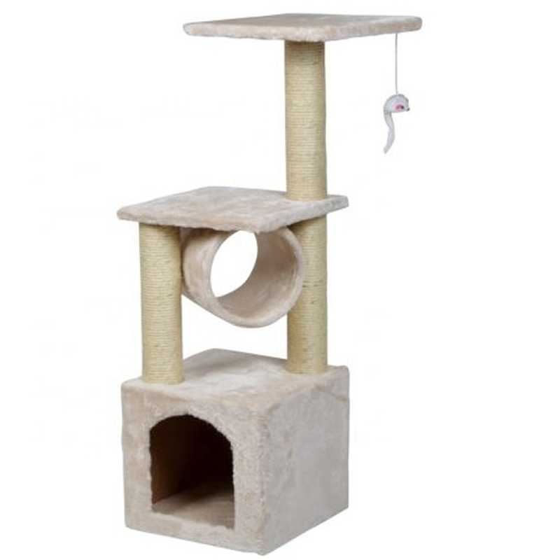 Wooden Scratch Climbing Tower Cotton Hemp Rope Cat Tree With Cave Scraper Cats