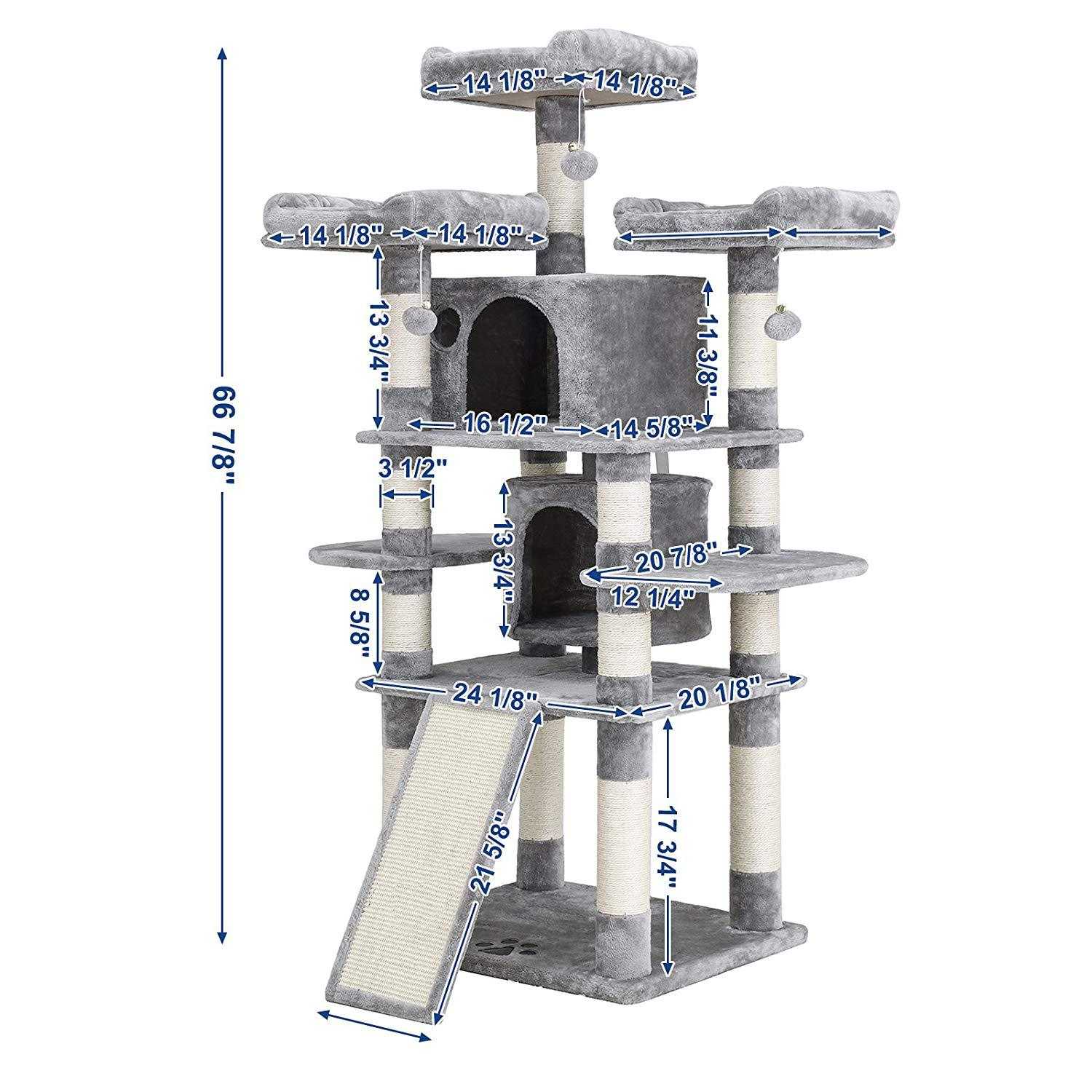 Wooden Scratch Climbing Tower Diy Cat Tree Tower Condo Play House Pet Scratch