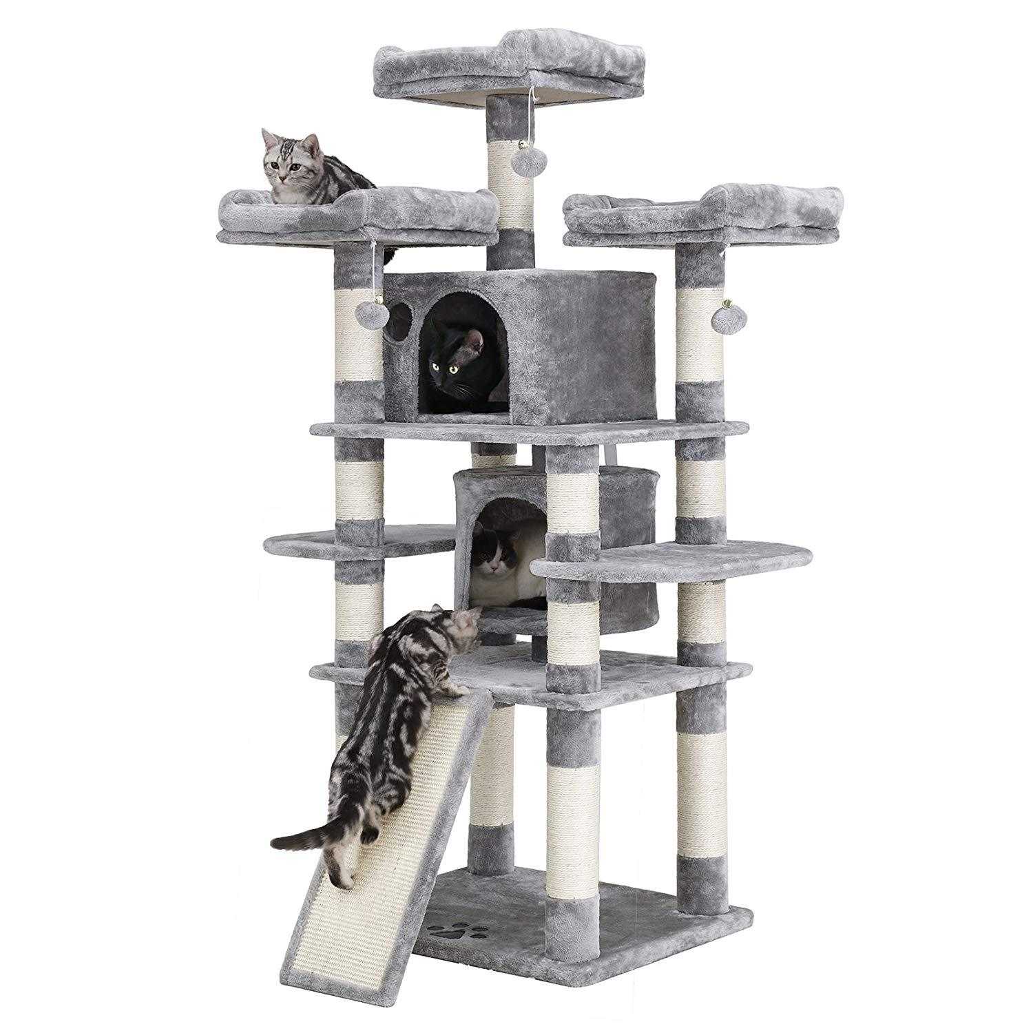 Wooden Scratch Climbing Tower Diy Cat Tree Tower Condo Play House Pet Scratch