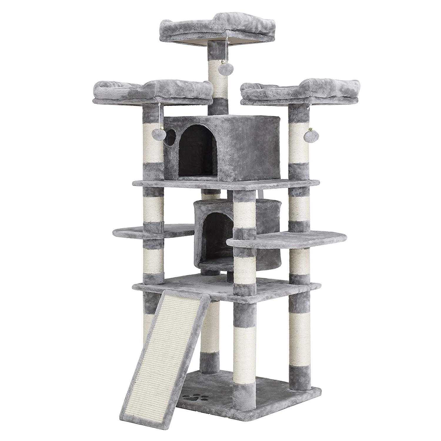 Wooden Scratch Climbing Tower Diy Cat Tree Tower Condo Play House Pet Scratch