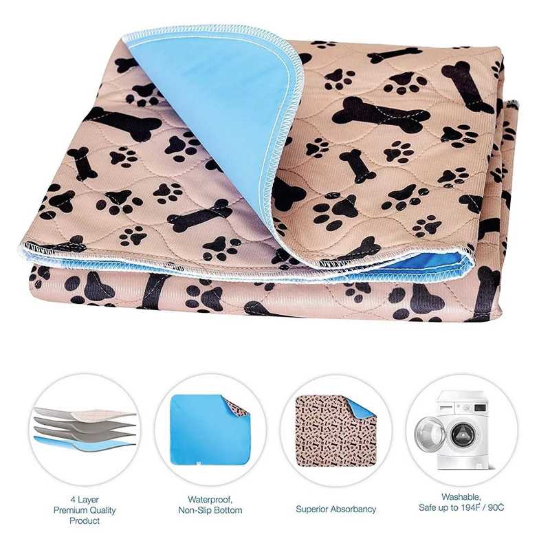 Waterproof Pet Mat Washable Pee Pad Print