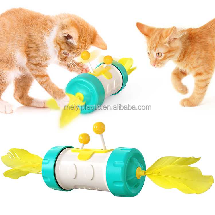 Interactive Cat Toy Catnip Toy Pet Toy With Feather Cat Fighting Ball Funny Cat Stick