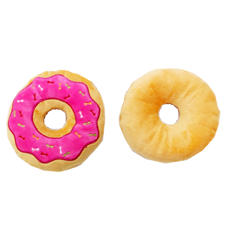 Plush Squeaker Pet Donut Toys Dogs