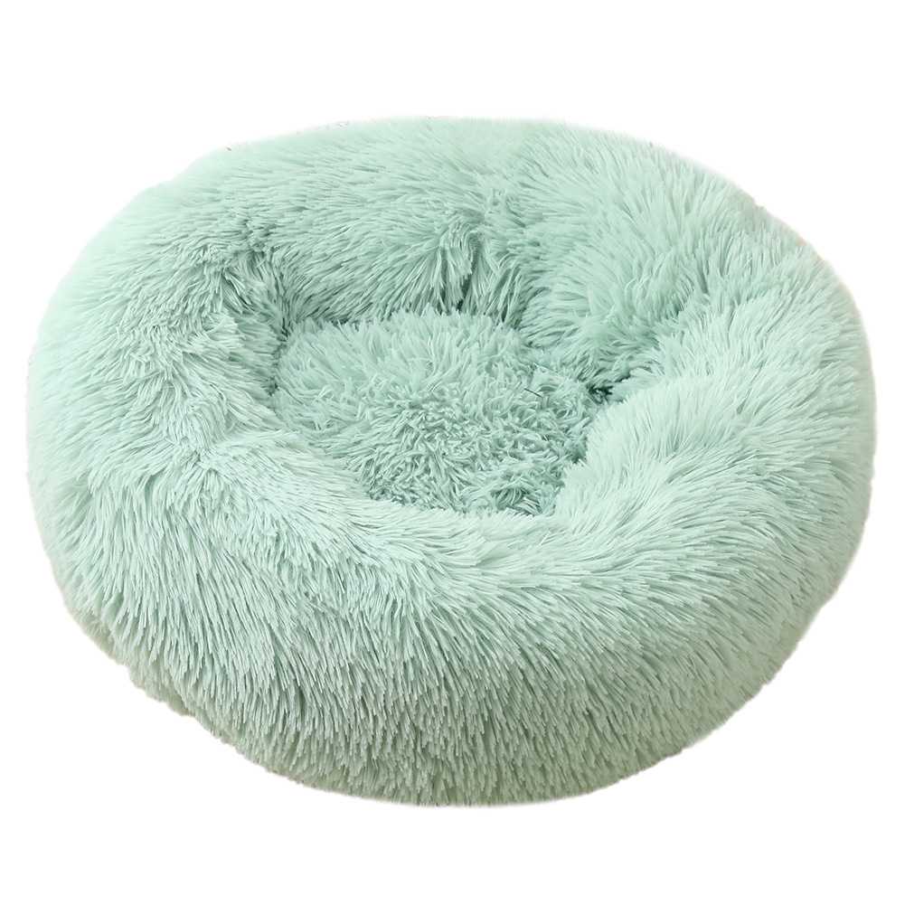 Dog Soft Round Sales Comfy Calming Plush Donut Cat Warm Cage Beds Pets AntAnxiety Fluffy Pet Bed