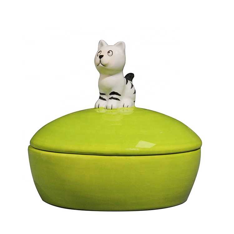 High Ceramic Pet Food Container Dog Or Cat Pet Bowl Small Cat Food Pet Bowl