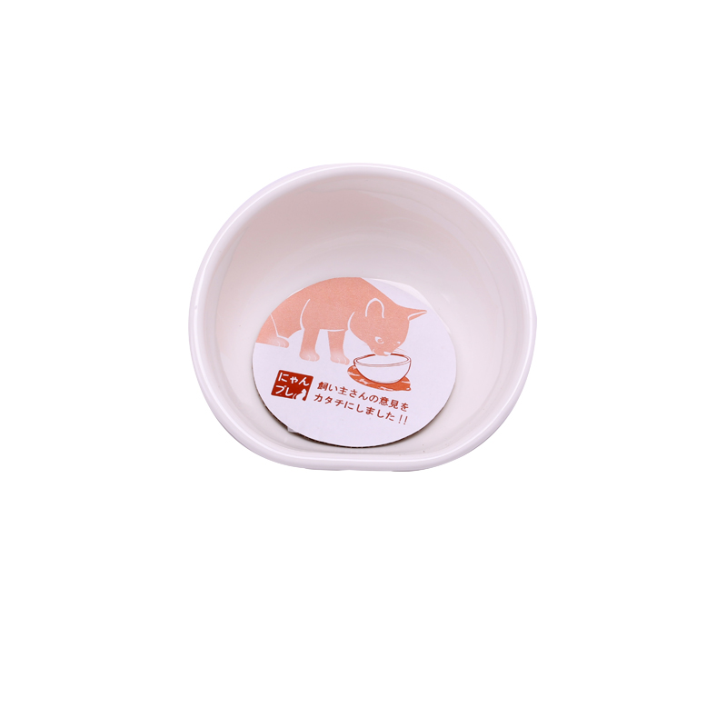 Manufacturer Cute Ceramic Pet Cat Bowl With Silicone Pad