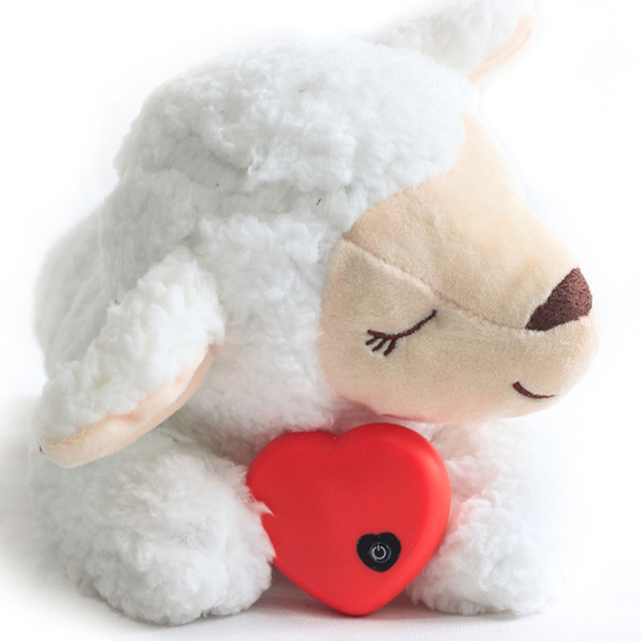 Pet Anxiety Companion Sleep Toy Dog Interactive Plush Heartbeat Hippo Toy Pet Toy