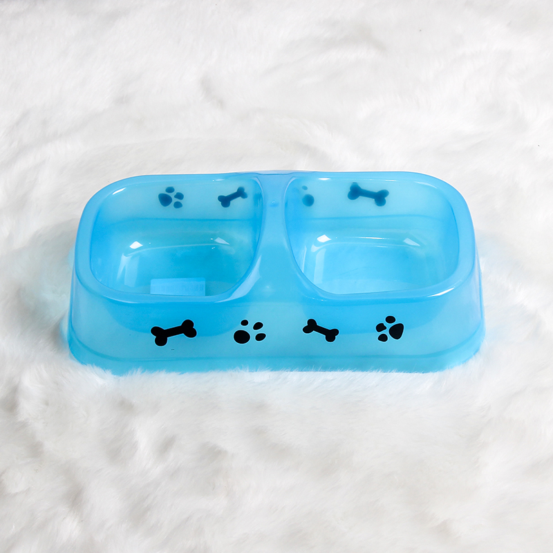 Saiji 2 In 1 Water Food Plastic Pet Feeder ECO Friendly Transparent Melamine Pastel Dog Bowls