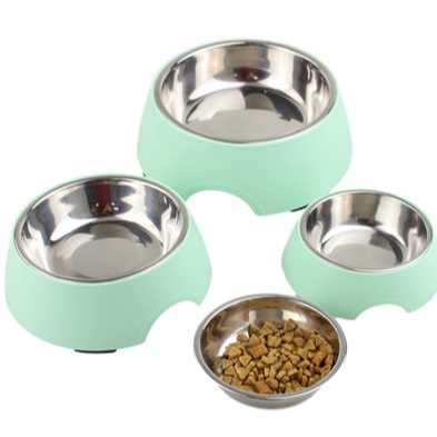 Unbreakable Stainless Steel Melamine Pet Bowl With NonSlip Silicone Bottom