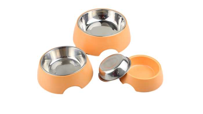 Unbreakable Stainless Steel Melamine Pet Bowl With NonSlip Silicone Bottom