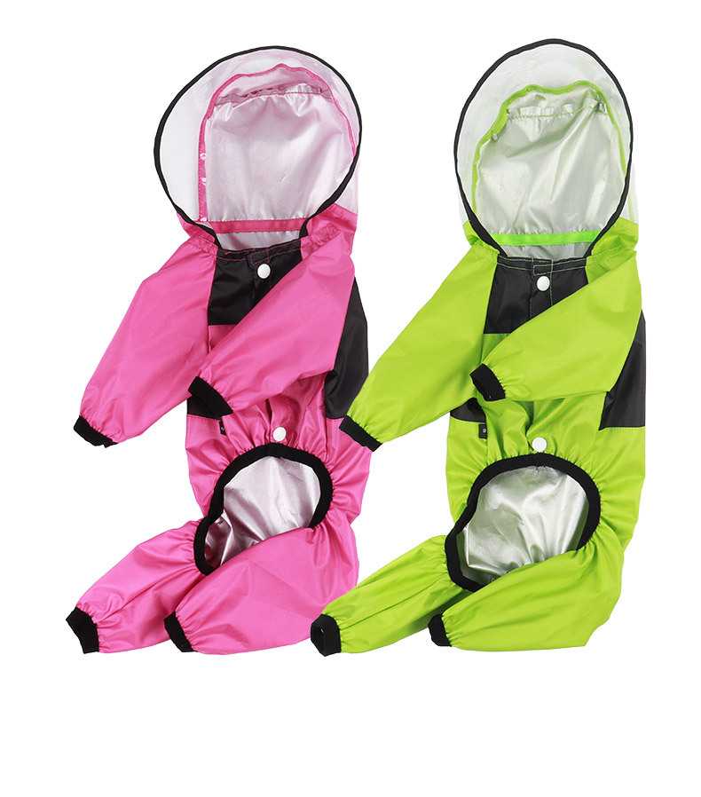 Amazon Top 1 Pet Raincoat The Dog Face Waterproof Rain Jacket Large Dogs