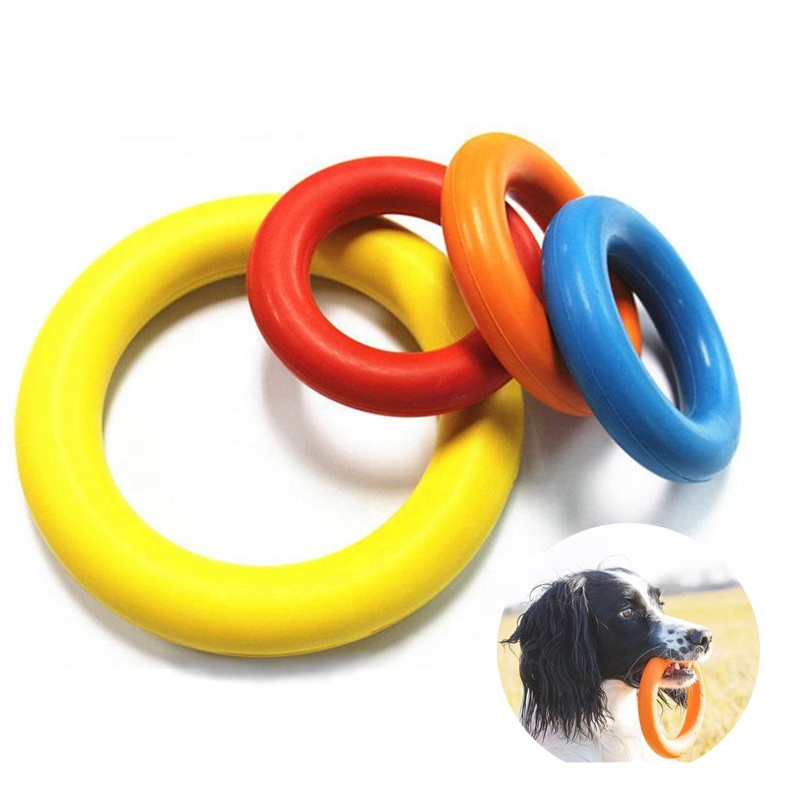 Dog Pet Chew Round Circle Rubber Toys Training Fun
