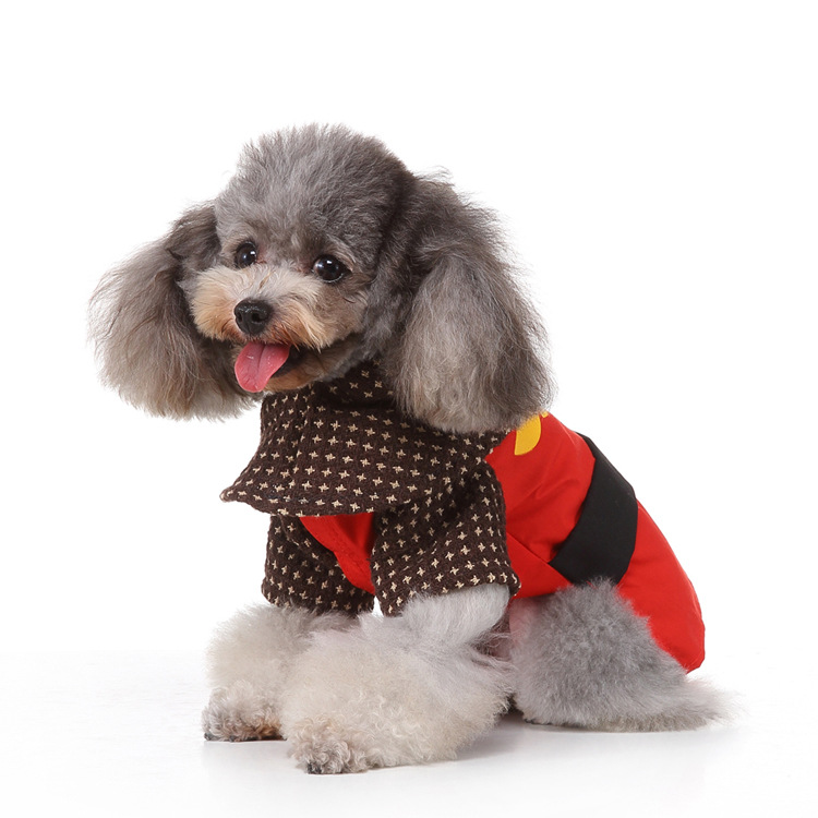 Soldier Cosplay Red Festival Comfortable Dog Shirt Sublimation Pet Clothes
