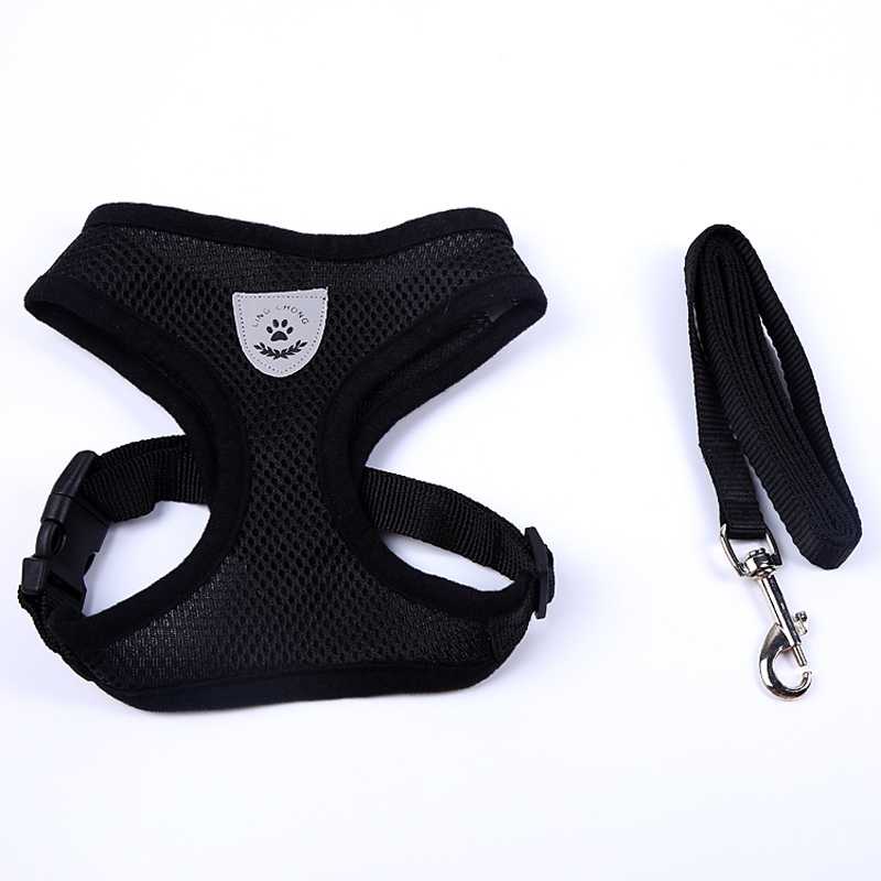 Breathable Mesh Small Dog Pet Harness Leash Set Puppy Cat Vest Collar