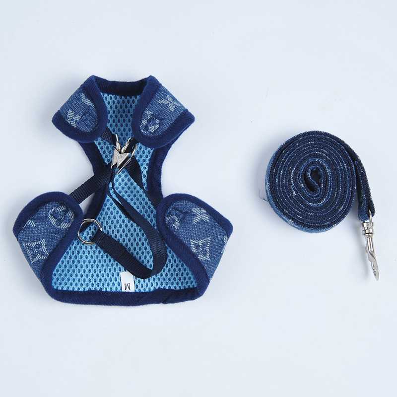 Custom Adjustable Small Dog Harness Leash Set Pet Accessories Vest Dog Leashes Easy Walking