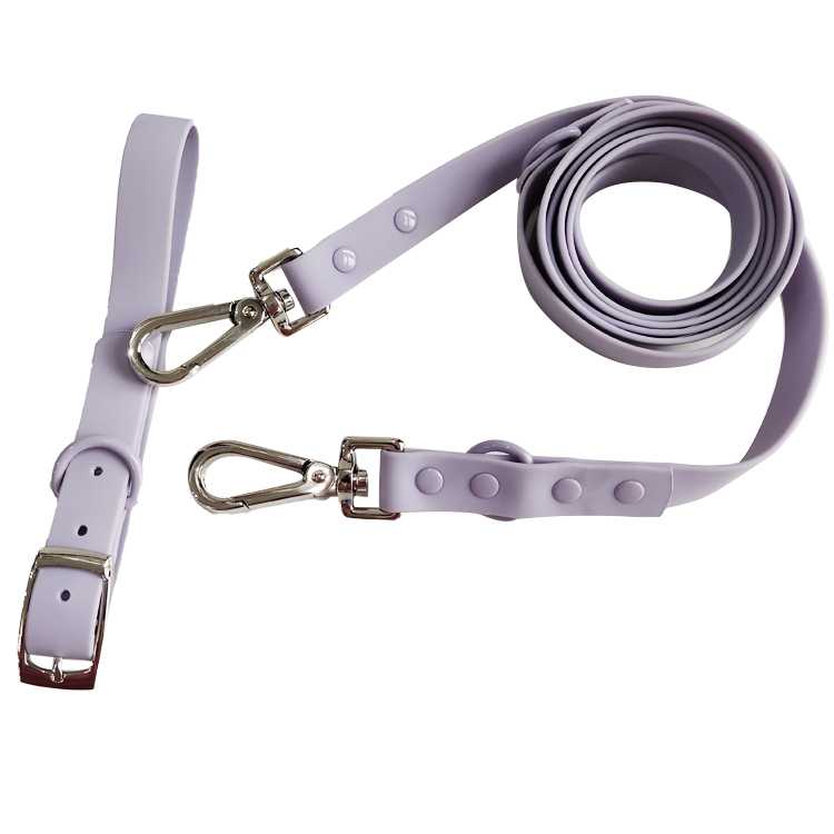 Custom Print Logo Adjustable Pet Collar Poly PVC Dog Leash