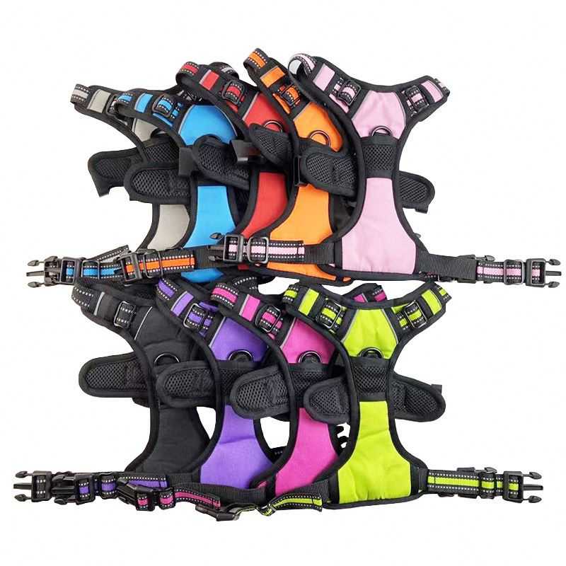 Amazon Ing No Pull Durable Nylon Dog Harness Safety Adjustable Reflective Dog Harness Custom Small Large Dogs