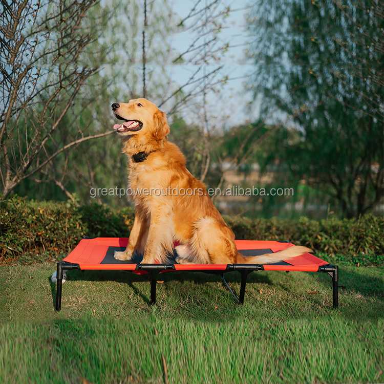 Elevated Pet Bed With Shelter Camping Raised Dog Bed With Canopy