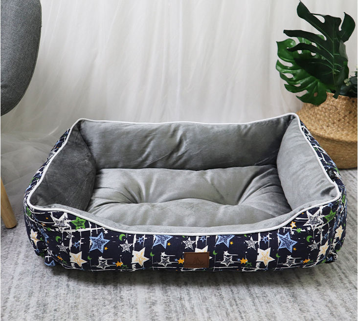 Wuxi Danyi Pet Products Stars Printed Canvas Pet Bed Dogs Cats