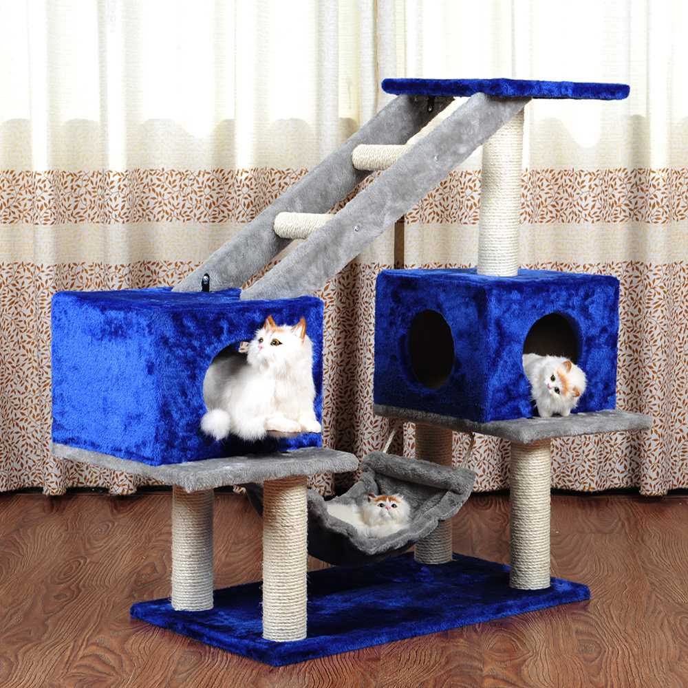 Cat Hammock Double Cave Scratcher Tree Ladder Stand Custom Color