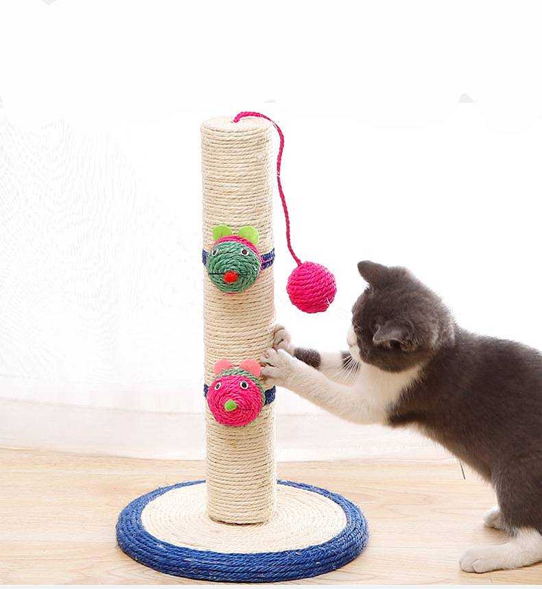 Cat Scratching Post Tree Sisal Wood Scratch Scratcher Tree Toy Pet Cat Post Cat