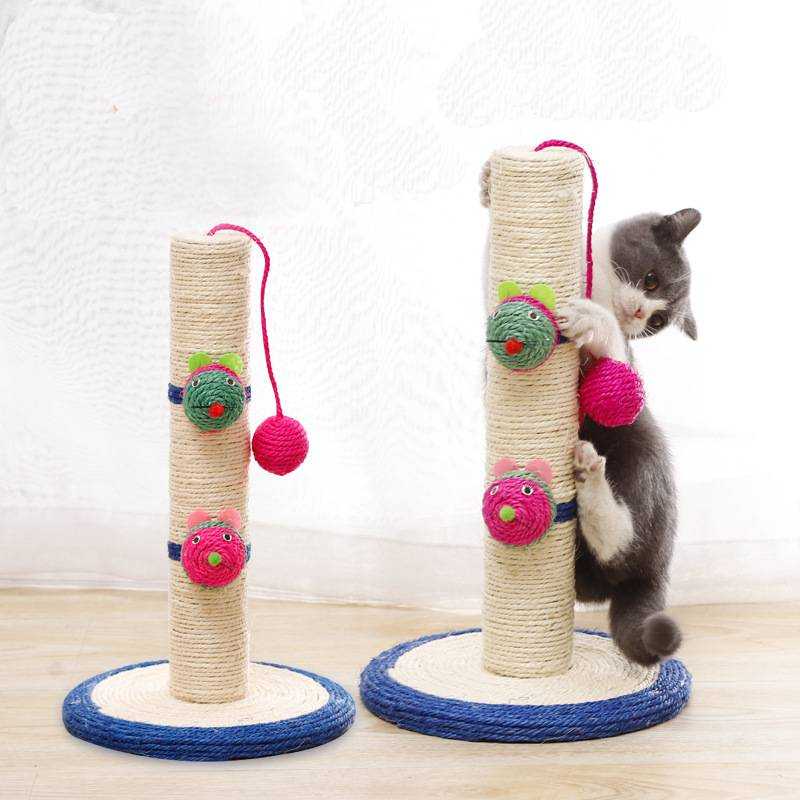 Cat Scratching Post Tree Sisal Wood Scratch Scratcher Tree Toy Pet Cat Post Cat