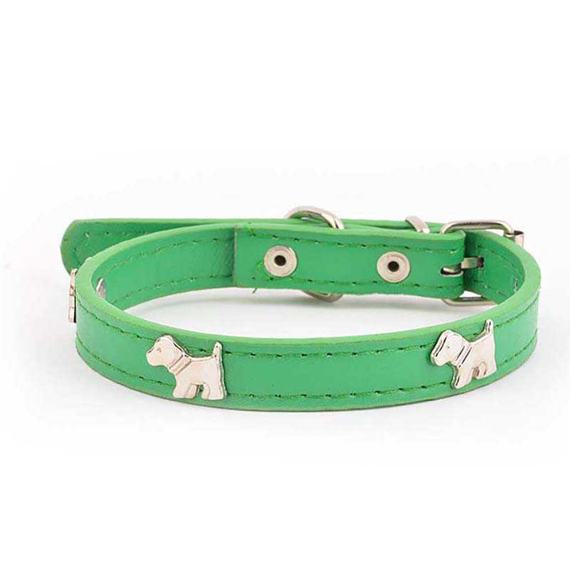 Collar Basic Solid Color With Dog Pattern Suitable Cat Puppy Adjustable Pet Collars