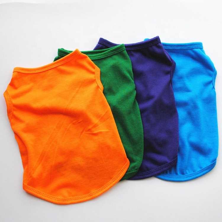 Dog Vest Pet Clothing Summer Dog Clothes Blank Cotton Plain Pet Vest