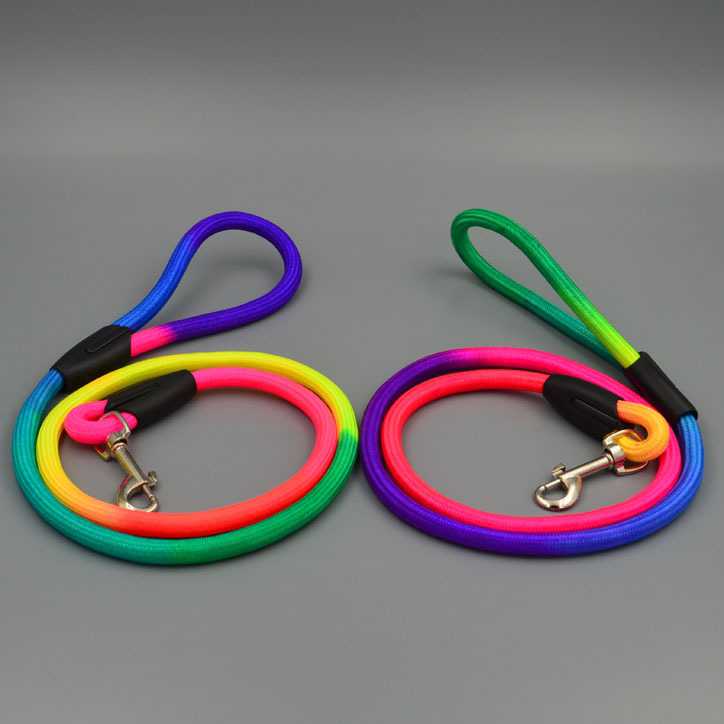 Nylon Pet Leash Gradient Color Leashes Small Medium Dogs