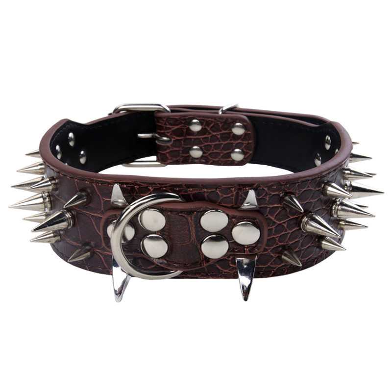 PU Pet Collar Rivet Dog Belt Horn Spike Dog Collar Pet Supplies Dog Chain