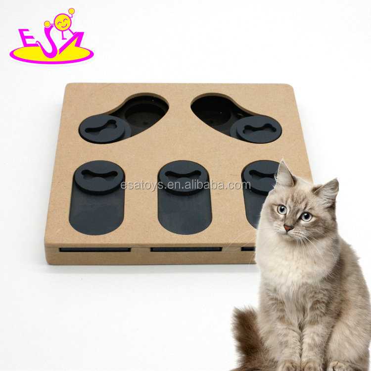 Hottest Interactive Treat Food Hiding Puzzle Wooden Pet Toys Dogs Cats W06F068