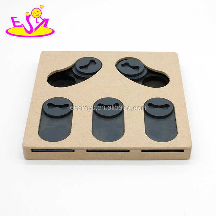 Hottest Interactive Treat Food Hiding Puzzle Wooden Pet Toys Dogs Cats W06F068