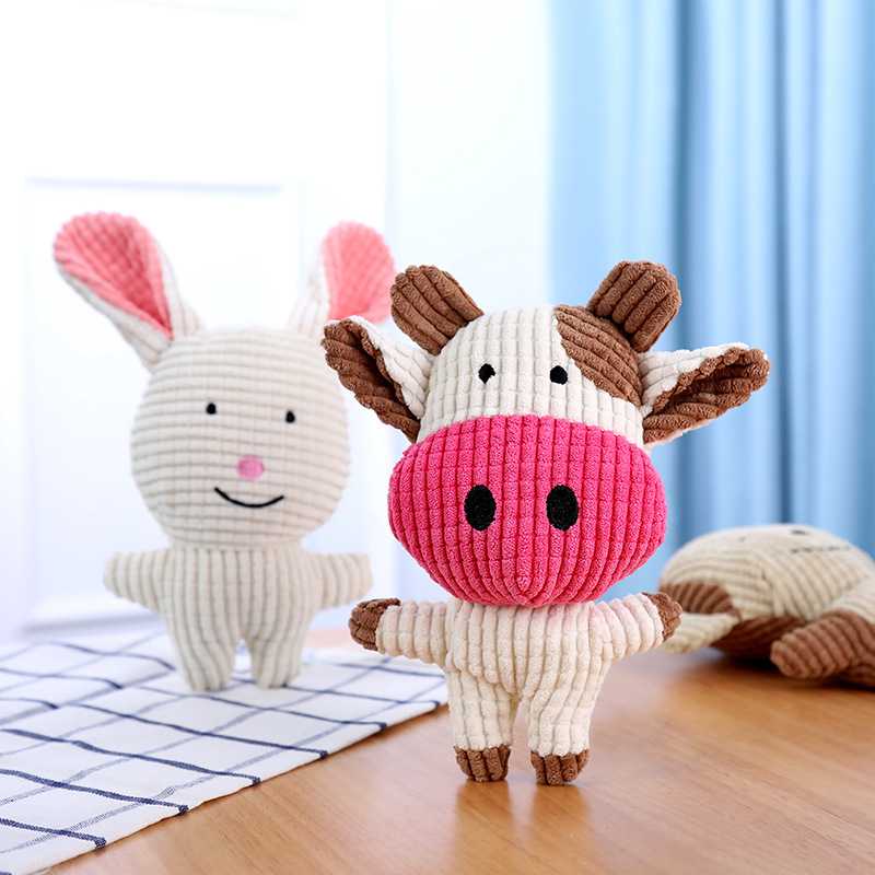 Pet Toys Plush Rabbit Cow Elephant Many Cute Dog Cat Toys