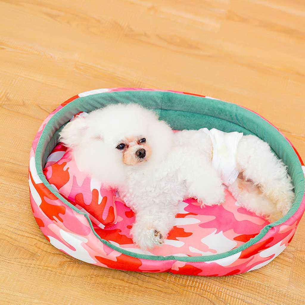 Portable Pet Beds Summer With Pillow Removeable Machine Washable Cover Non Slip Bottom