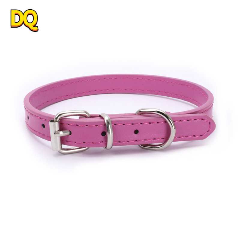 Promotional Pet Supplies PU Dog Collar Multiple Colors Cat Pet Collar Dog Leash Amazon