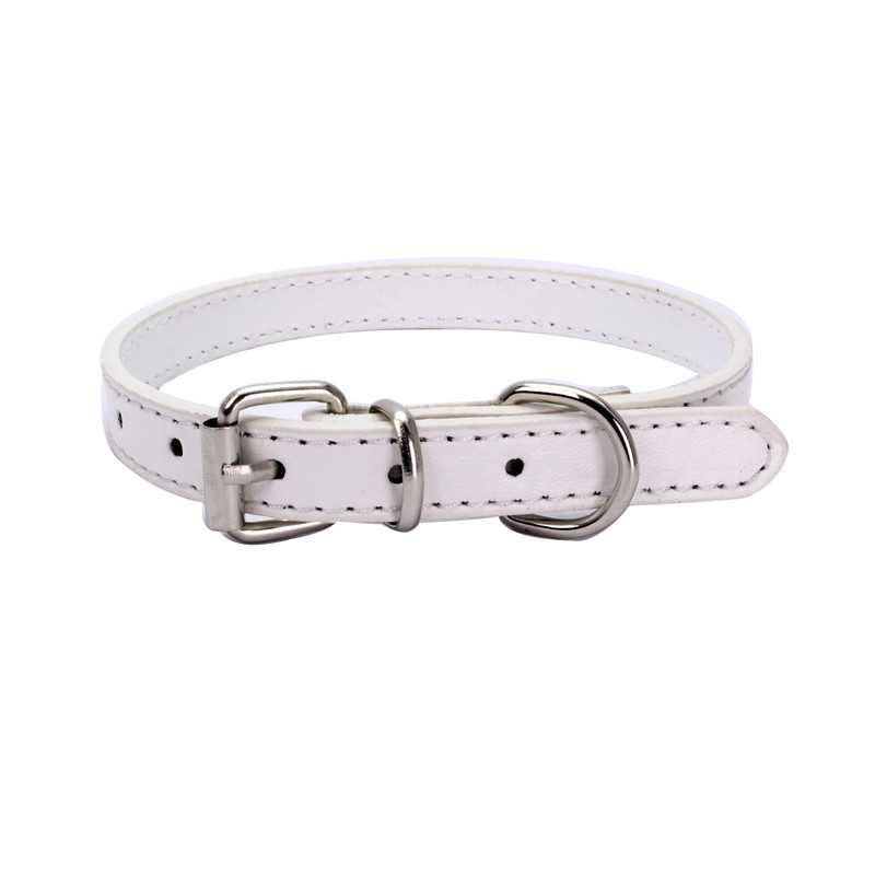 Promotional Pet Supplies PU Dog Collar Multiple Colors Cat Pet Collar Dog Leash Amazon