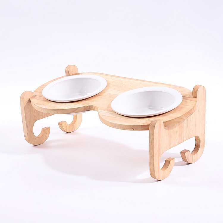 Type Rectangle Log Color Oak Attractive Durable Single Layer Dog Pet Slow Feeder Bowl Sell Well Bowls Cups Pails