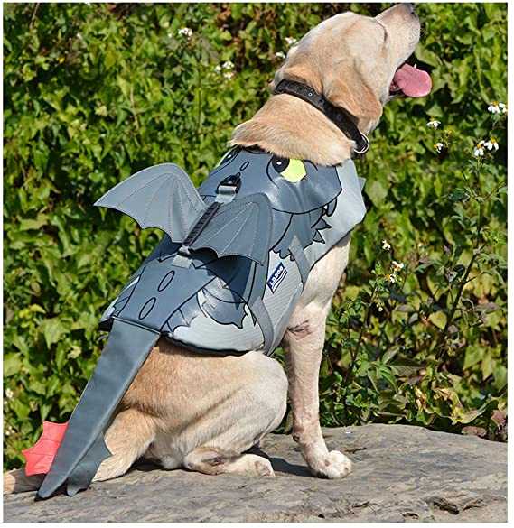 Amazon Cute Waterproof Pet Swimming Jacket Reflective Dog Safe Harness With Grab Handle