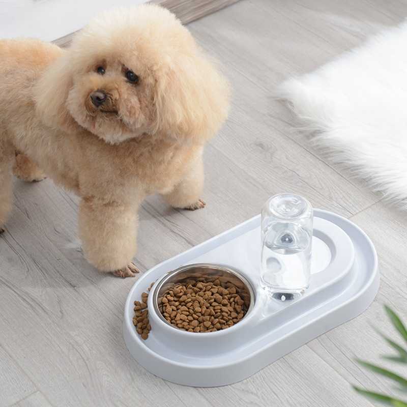 Automatic Water Drinking Pet Double Bowl