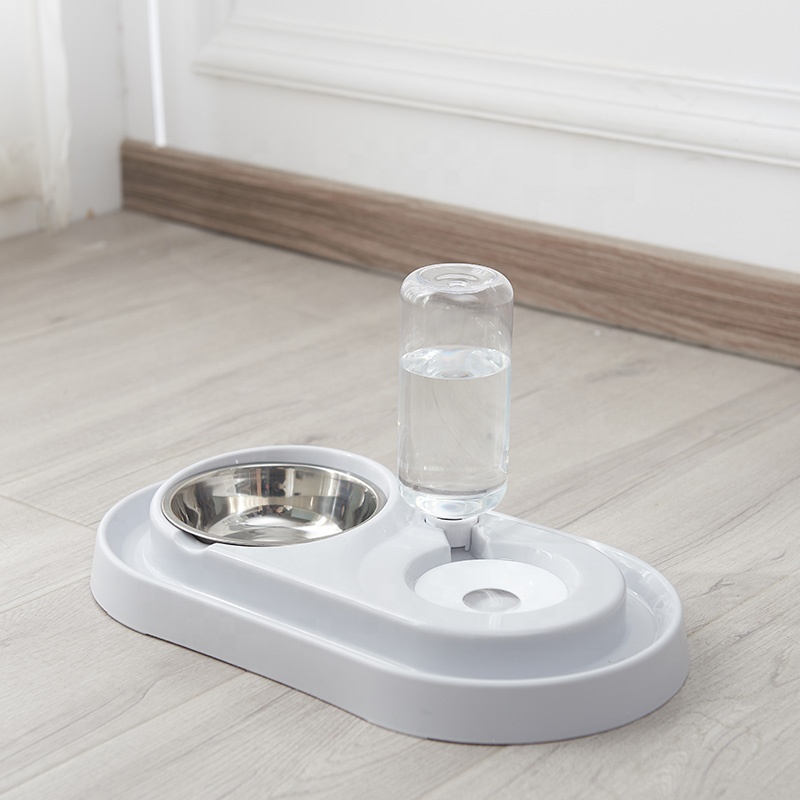 Automatic Water Drinking Pet Double Bowl