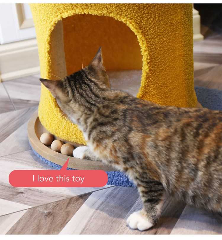 Large Wooden Scratch Climbing Tower Diy Cat Tree Tower Condo Play House Pet Scratch Post Kitten Furniture