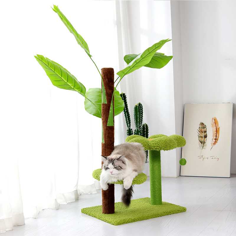 Sisal Tropical Rain Forest Banana Cat Scratcher Tree Cat Scratcher Tree House