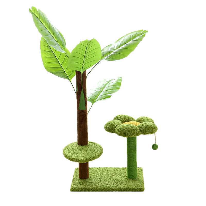 Sisal Tropical Rain Forest Banana Cat Scratcher Tree Cat Scratcher Tree House