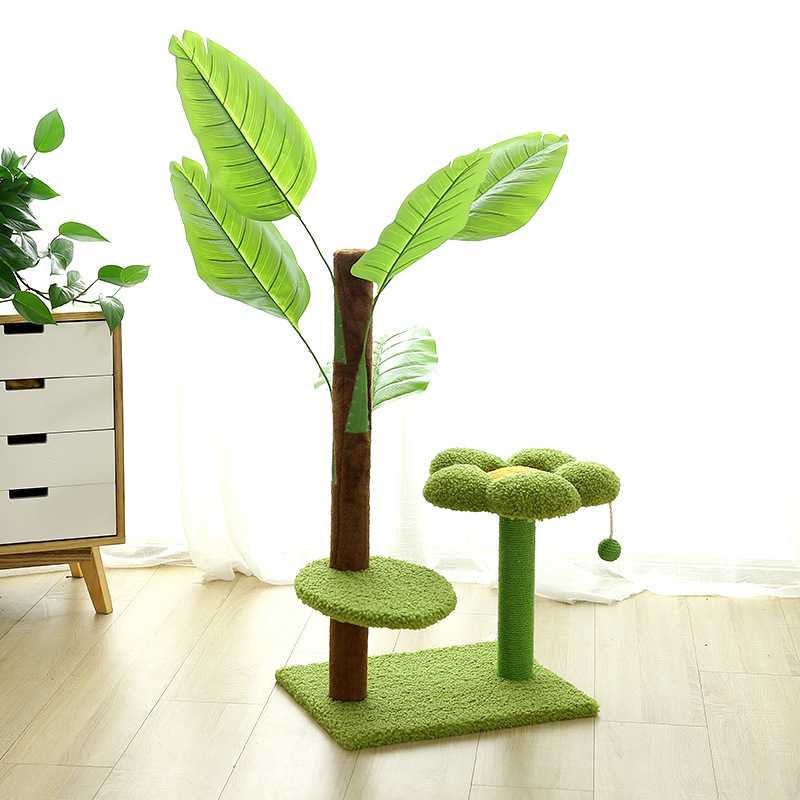 Sisal Tropical Rain Forest Banana Cat Scratcher Tree Cat Scratcher Tree House