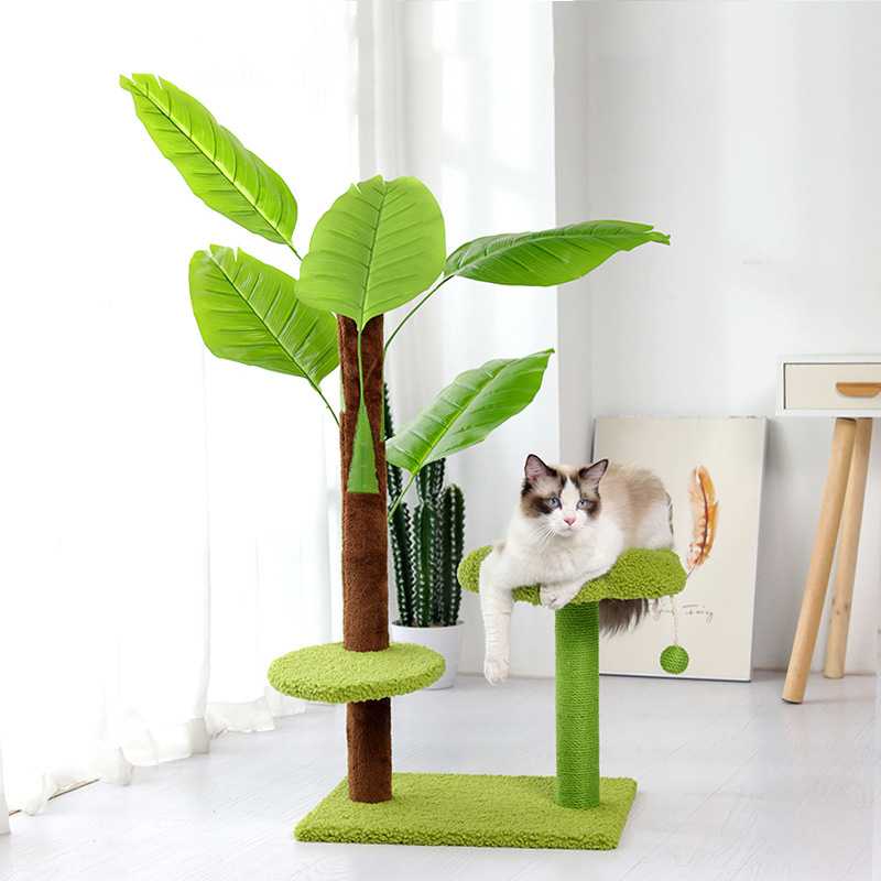 Sisal Tropical Rain Forest Banana Cat Scratcher Tree Cat Scratcher Tree House