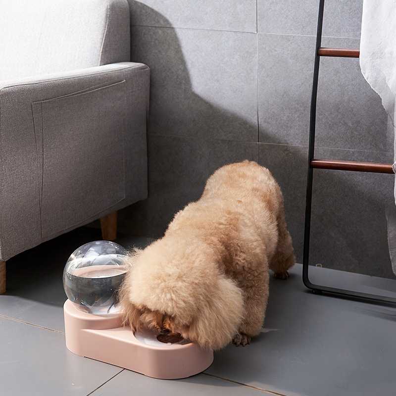 Best Seller Adjustable Smart Pet Auto Drinking Water Eating Food Double Bowl