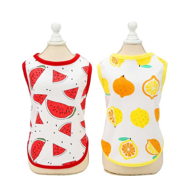 Summer Pet Clothes Dog Tshirt Fruit Printed Dog Vest Small Medium Dogs Accessories