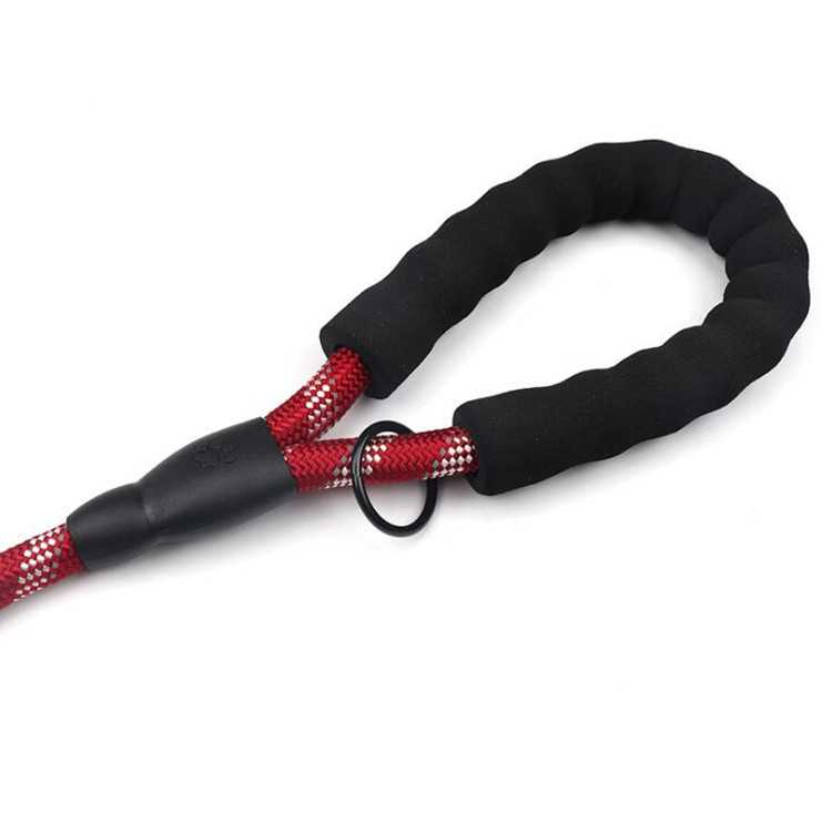 Reflective Nylon Braided Climbing Rope Double Handle Pet Leash Training Walking Dog Leash